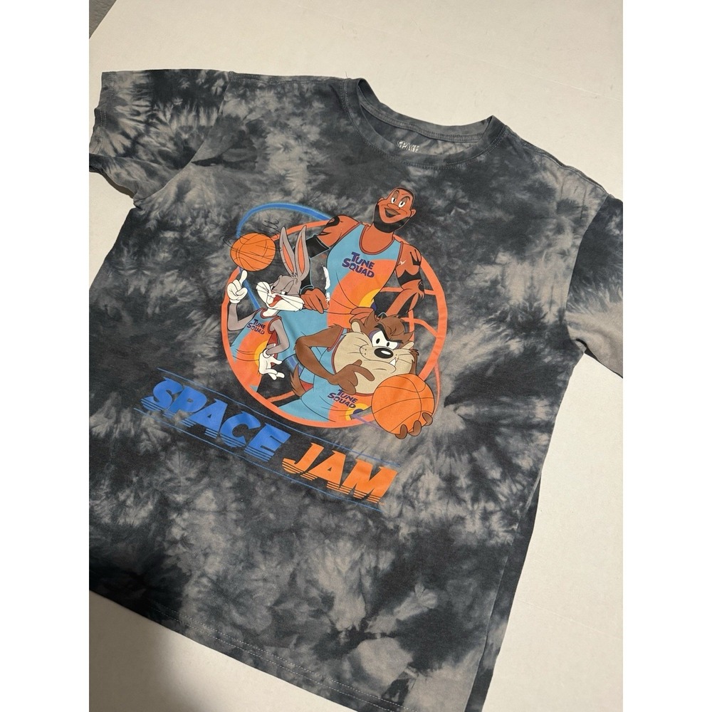 Y2K Space Jam Tie-Dye Tune Squad T-shirt, Large Pullover Tee
